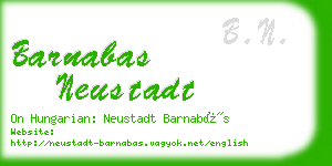 barnabas neustadt business card